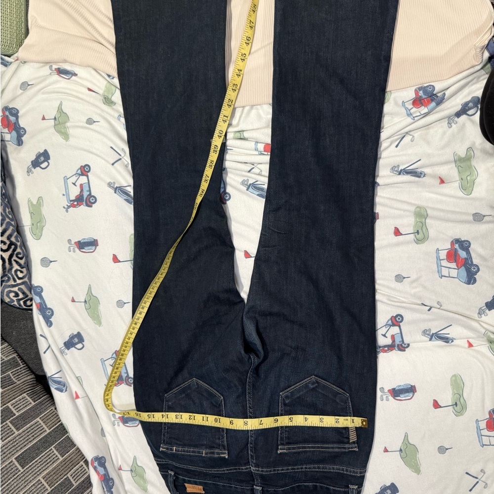 PAIGE Dark Blue Flare Jeans - Picture 12 of 17